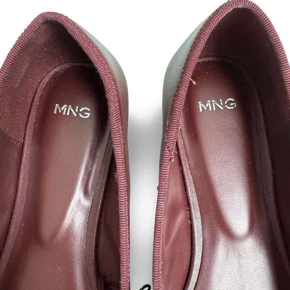 Mango Burgundy Women's Ballet Flats size 7.5 NWT - Picture 6 of 10